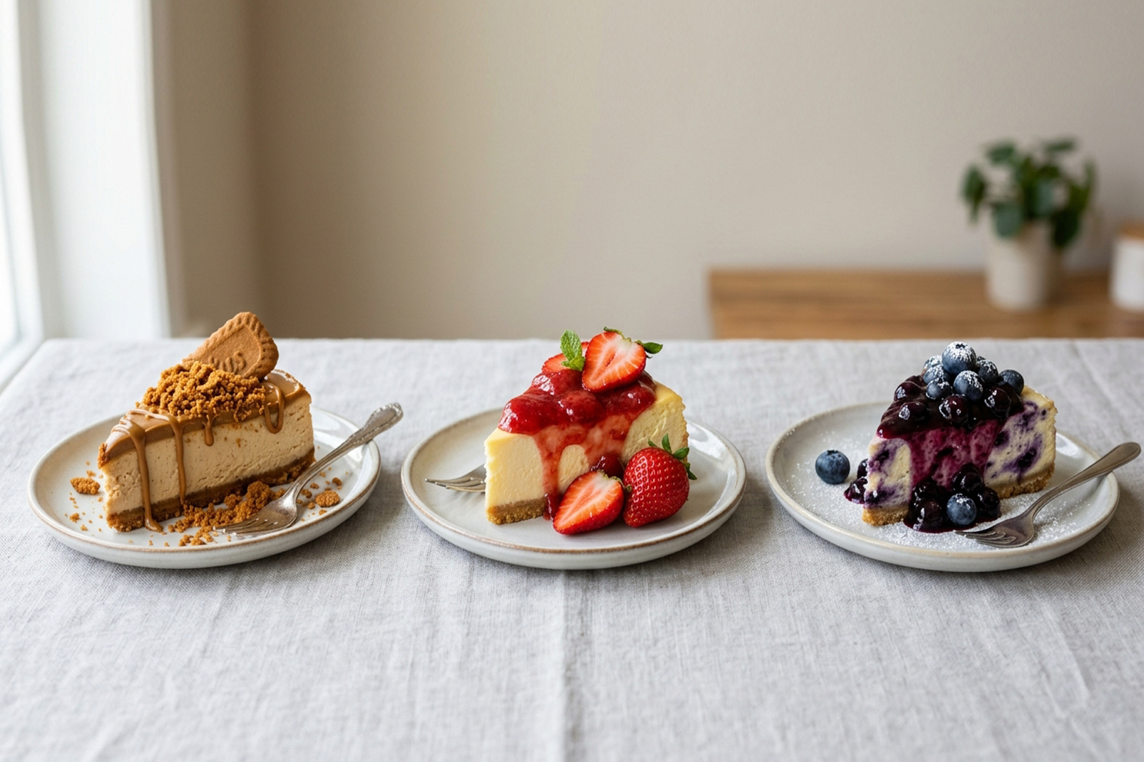 تشيز كيك (لوتس - فراولة - توت)